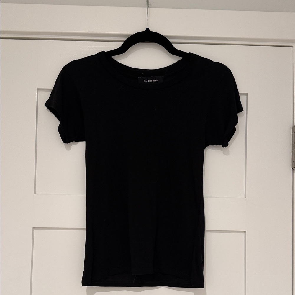 Reformation Classic Black Short Sleeve Tee